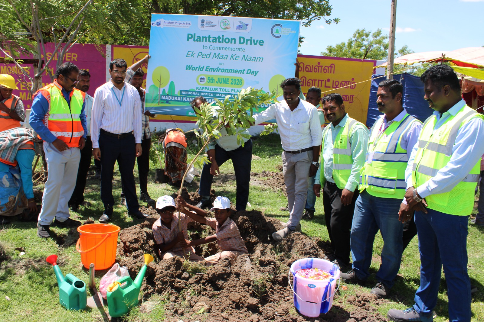 World Environment Day: NHAI Madurai Plants 2,000 Trees, Sows Palm Seeds and Distributes Cloth Bags Across South Tamil Nadu